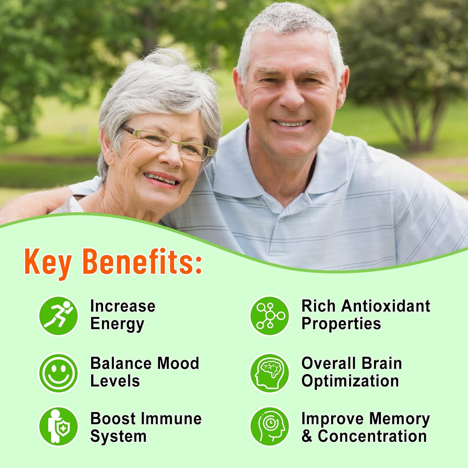 Vazatisi Ginkgo Biloba and Panax Ginseng Gummies - Vegan Apple Flavor for Mood, Focus, Energy, and Brain Health, 60 Count