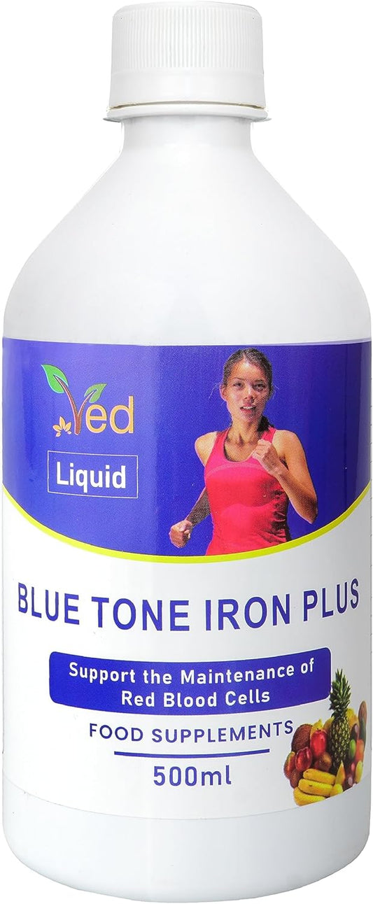 Ved Liquid Iron Supplement with Vitamin C, Mix Fruit Flavor, High Absorption for Energy & Immunity, Gentle on Stomach - 25 Day Supply for Men & Women