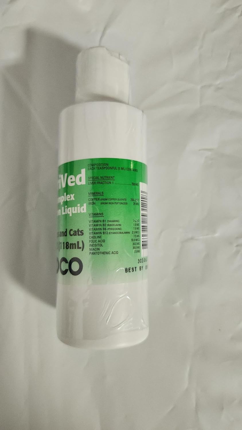 Vedco Nutrived B-Complex with Iron Liquid Supplement - 4 oz. Bottle