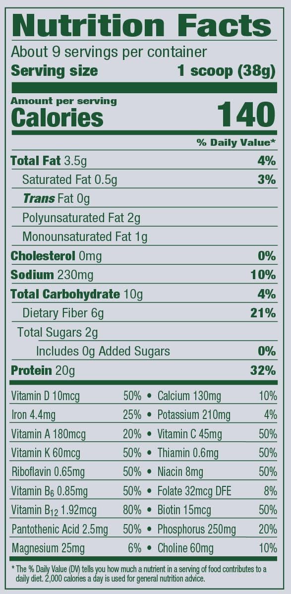 Vega Organic Coconut Almond Protein Powder - Superfood Ingredients, Immunity Support, Keto Friendly, Pea Protein - 12.1 oz