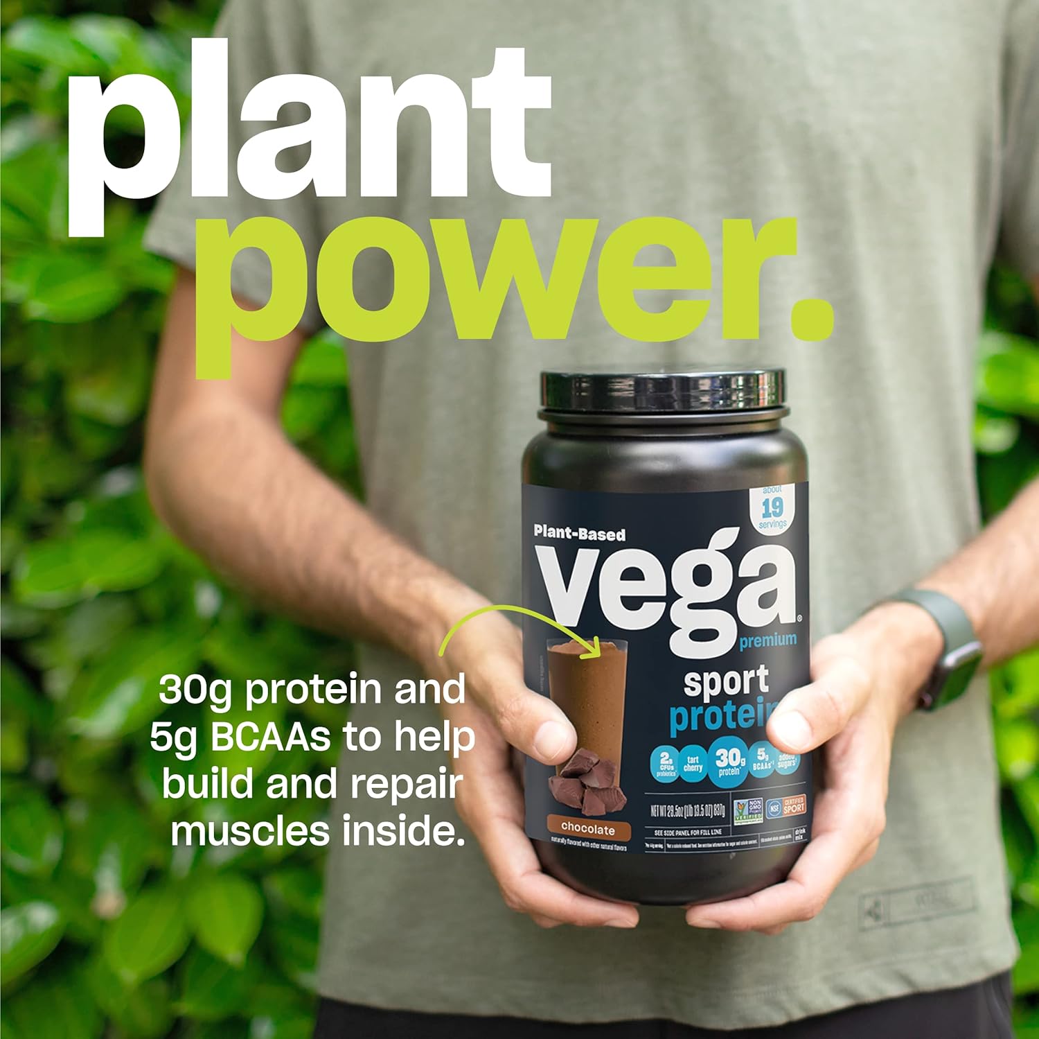 Vega Premium Berry Sport Protein Powder - Vegan, Non GMO, Gluten Free, NSF Certified for Sport - 28.3 oz