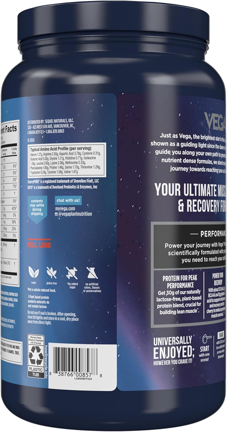 Vega Premium Sport Protein Mocha Powder - Vegan, Non GMO, Gluten Free, Plant Based Drink Mix - NSF Certified for Sport - 28.6 oz