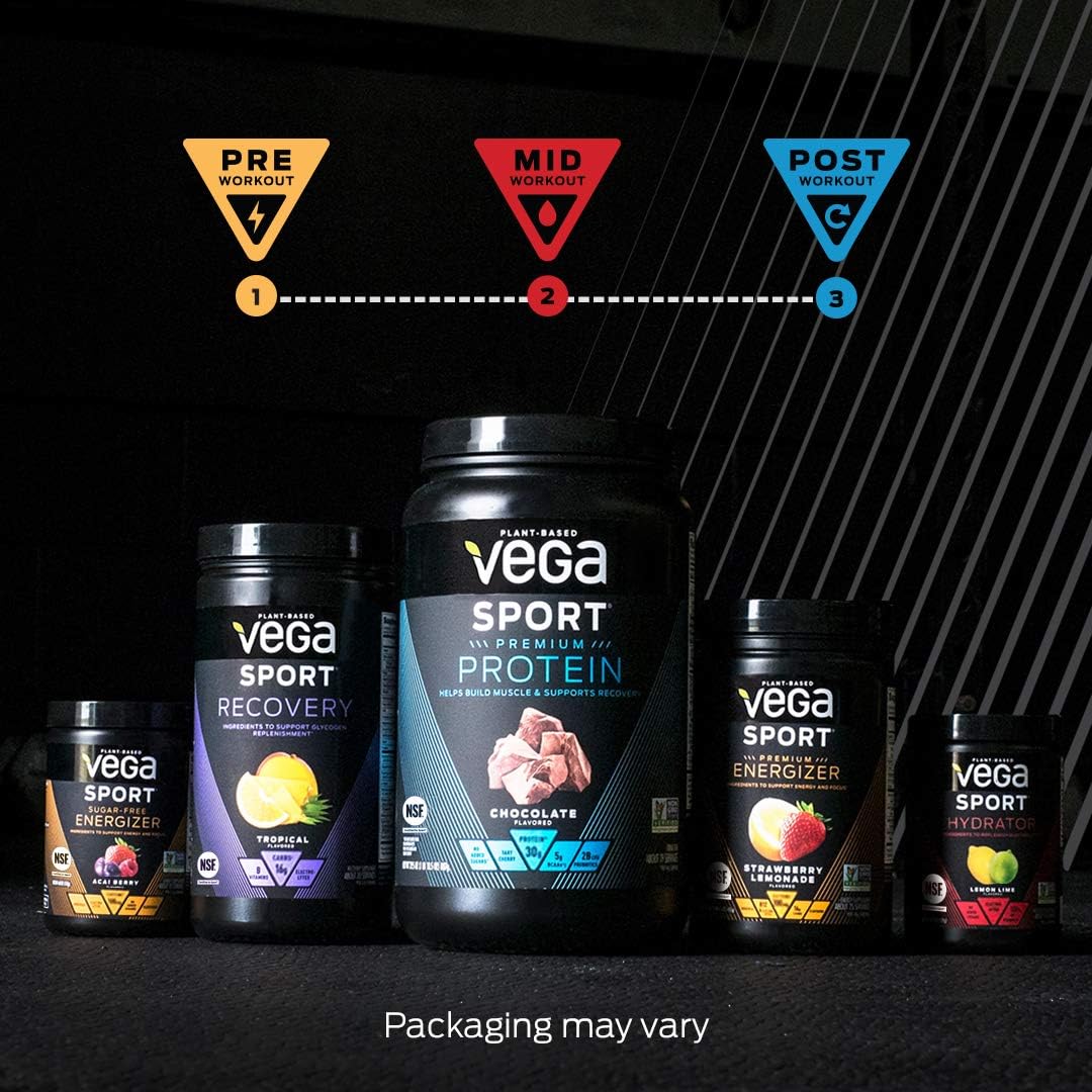 Vega Premium Sport Protein Mocha Powder - Vegan, Non GMO, Gluten Free, Plant Based Drink Mix - NSF Certified for Sport - 28.6 oz