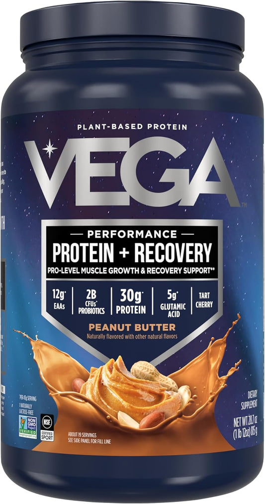 Vega Premium Sport Protein Peanut Butter Powder - Vegan, Non GMO, Gluten Free Plant Based Mix - NSF Certified for Sport, 28.7 oz
