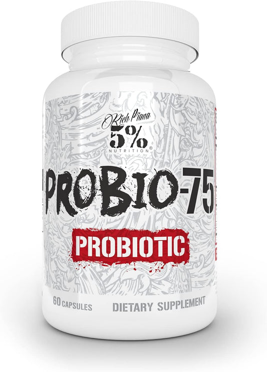 Vegan 5% Nutrition Rich Piana Probio-75 Billion CFUs with 14 Unique Strains