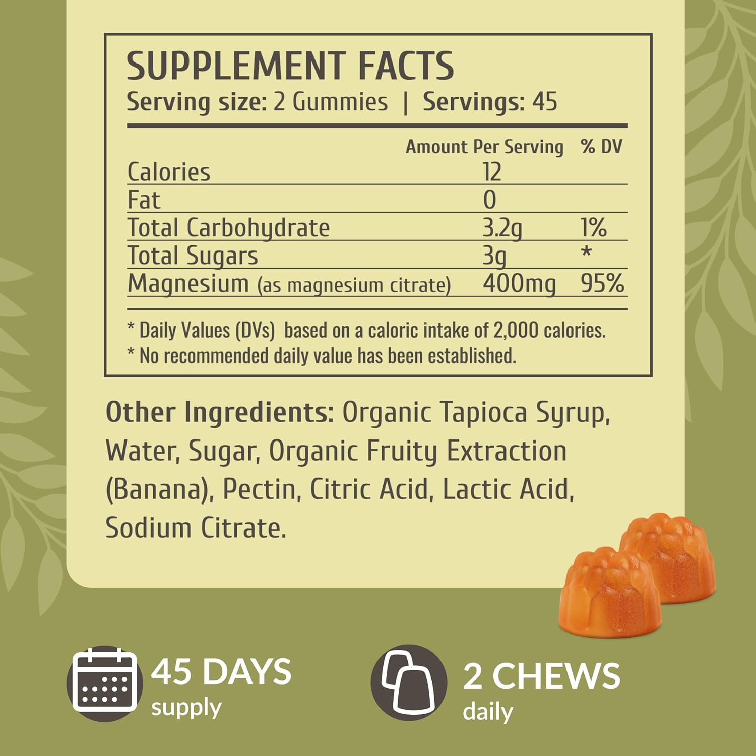 Vegan Adrenal Complex & Magnesium Citrate Gummies Bundle - Non-GMO, Gelatin-Free - 2 Pack by HERBAMAMA