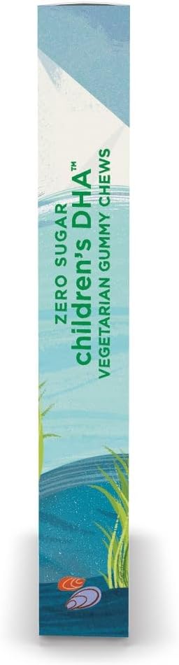 Vegan Algae Oil Omega-3 Gummy Chews for Kids - Passion Fruit Lemon Flavor - 30 Servings