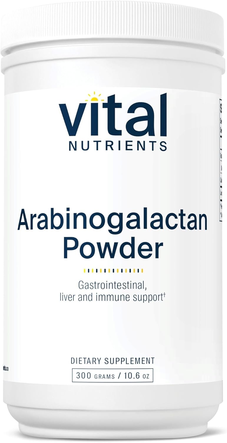 Vegan Arabinogalactan Powder for Gut Health, Liver, Immune Support | Non-GMO Fiber Supplement | Gluten, Dairy, Soy Free | 300g
