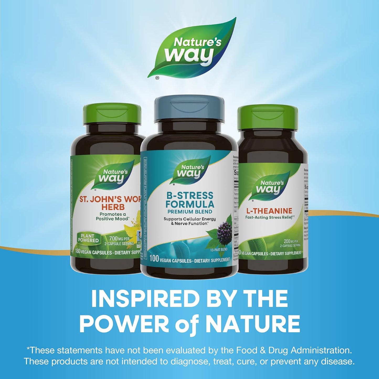 Vegan B-Stress Formula with Vitamins C, B12, B6 - Supports Cellular Energy & Nerve Function - Gluten Free - 100 Capsules