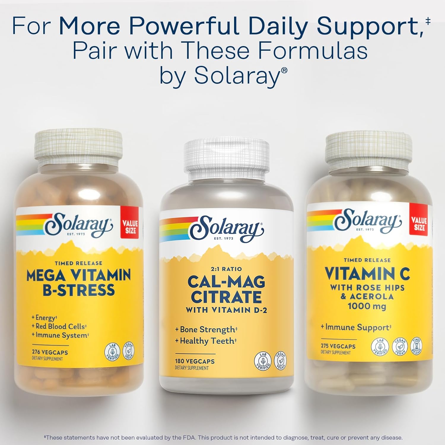 Vegan Calcium Magnesium Citrate 2:1 Ratio Supplement with Vitamin D - Bone Health Support for Men and Women - 180 VegCaps, 30 Servings