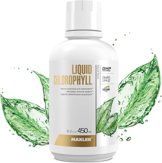 Vegan Chlorophyll Liquid Supplement for Body Odor & Bad Breath - Natural Flavor - 132 mg Chlorophyllin per Serving - 15.2 fl oz