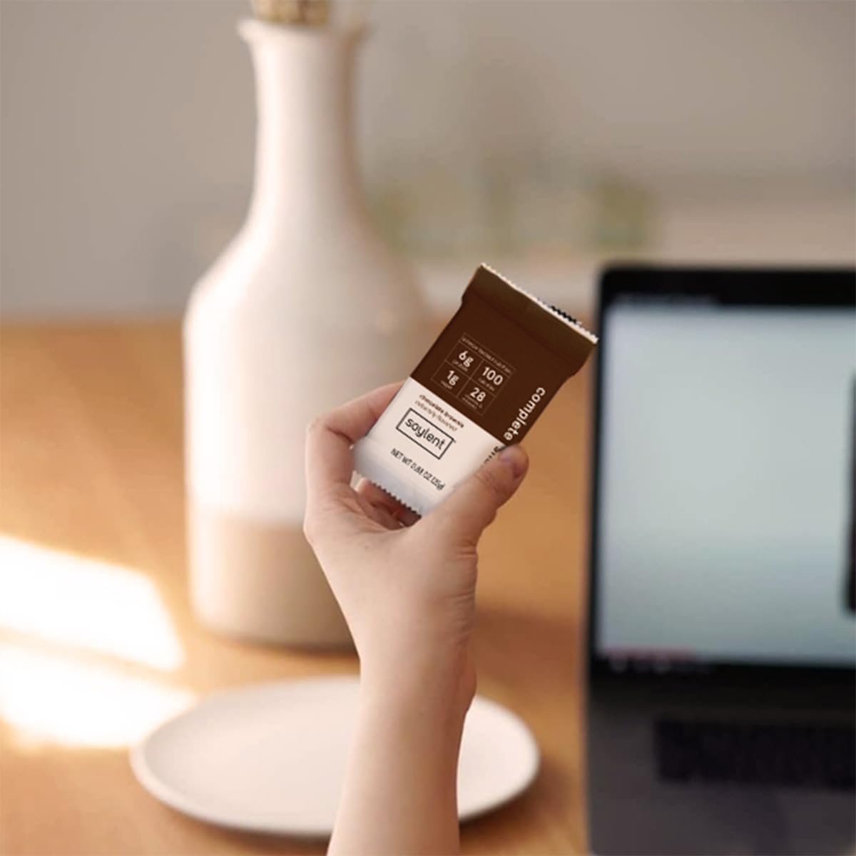 Vegan Chocolate Brownie Protein Bars - Gluten Free, Low Sugar, 6g of Energy - 24 Count