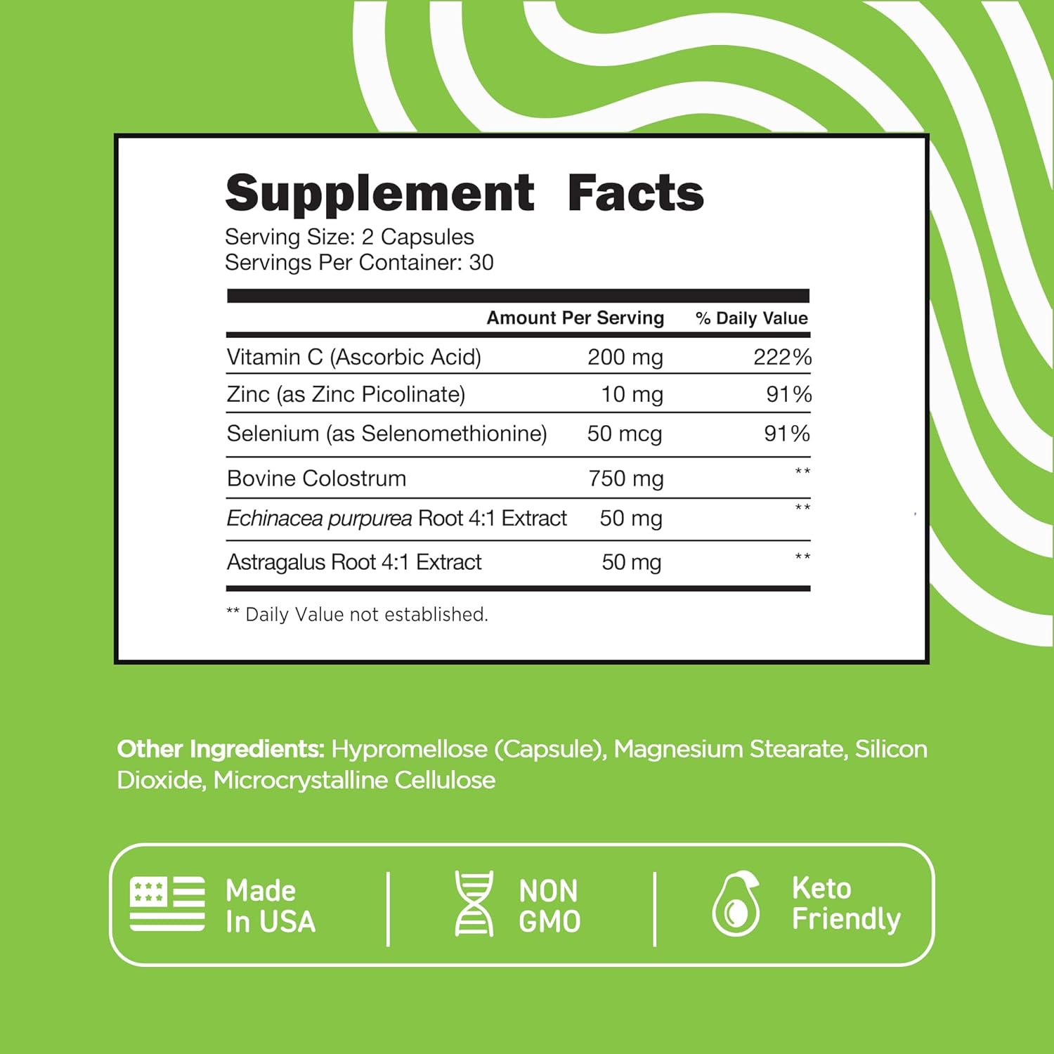 Vegan Collagen Booster and Colostrum Capsules for Vital Vitamins Supplement