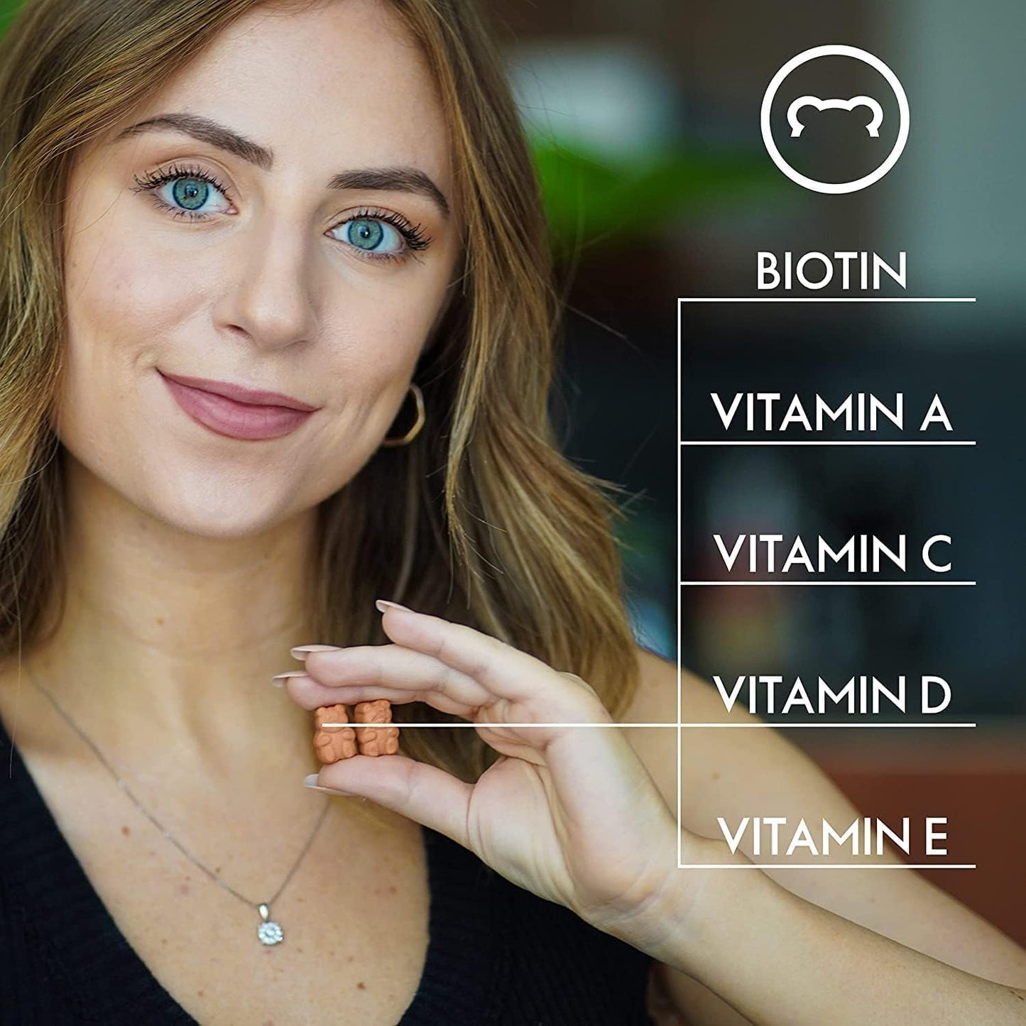 Vegan Collagen-Boosting Multivitamin Gummies with Amino Acids, Vitamin C, D, B-12, Biotin - Promotes Hair, Nail, Skin, Bone & Joint Health - 60 Count