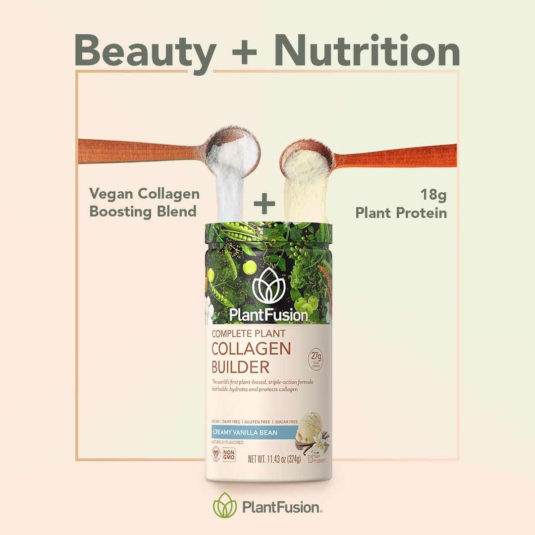 Vegan Collagen Protein Powder for Muscle, Joints, Hair, Skin & Nails - Chocolate Flavor, Keto & Gluten Free - 11.43 oz
