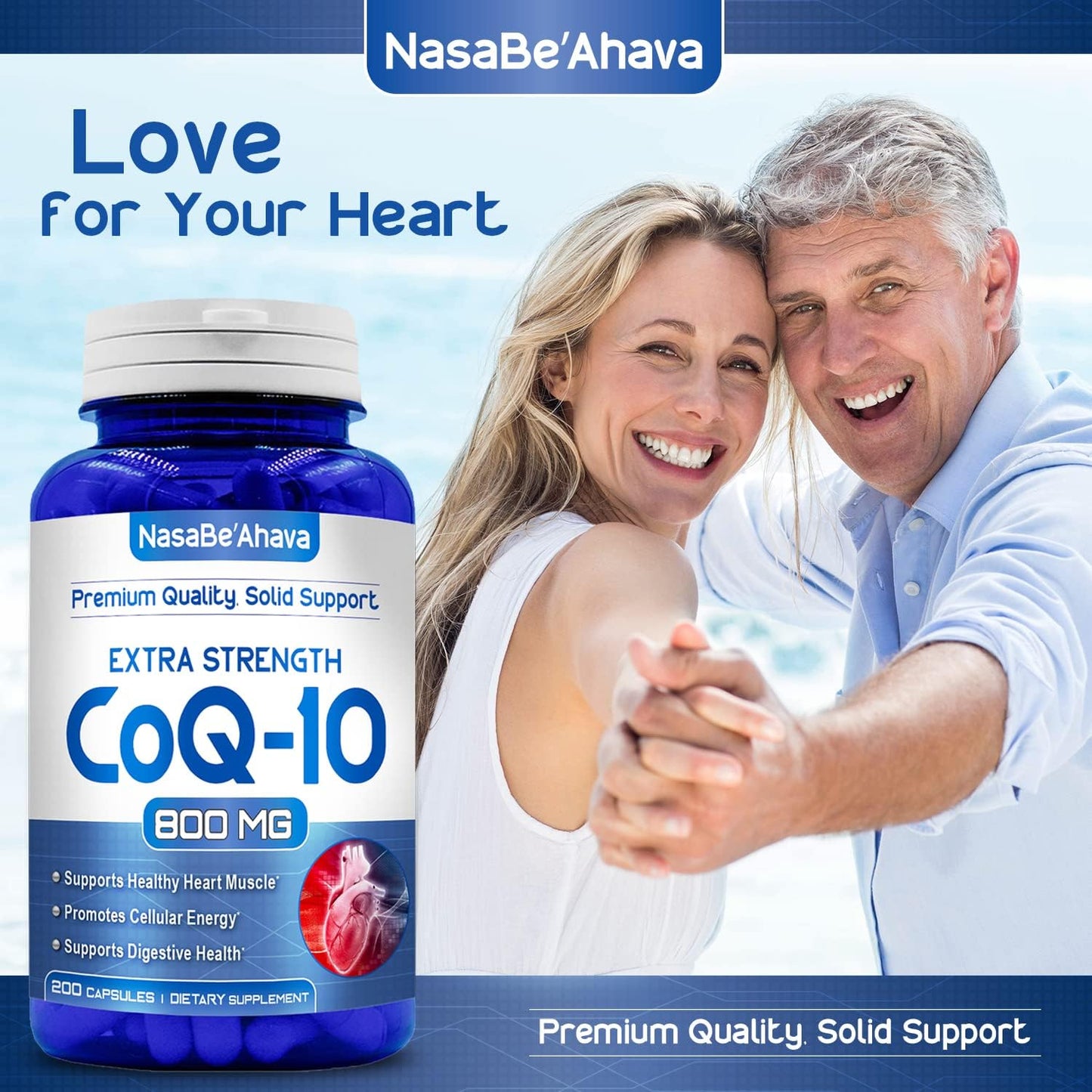 Vegan CoQ10 800mg Capsules for Skin, Heart, and Energy Support | Easy Absorption Ubiquinone Supplement | Made in USA | 100 Servings