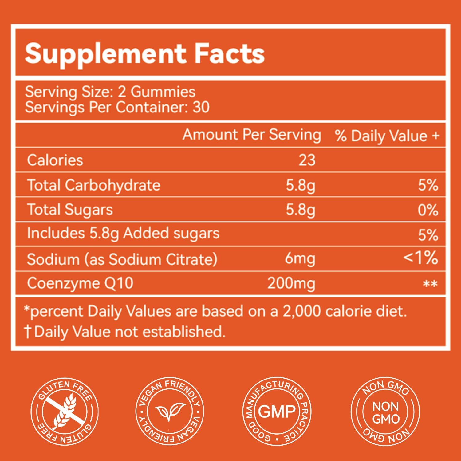 Vegan CoQ10 Gummies 200mg for Energy Production, Non-GMO & Gluten Free - 60 Gummies by EAZGOO