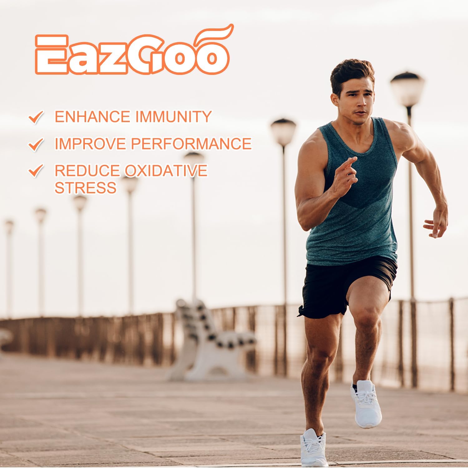 Vegan CoQ10 Gummies 200mg for Energy Production, Non-GMO & Gluten Free - 60 Gummies by EAZGOO