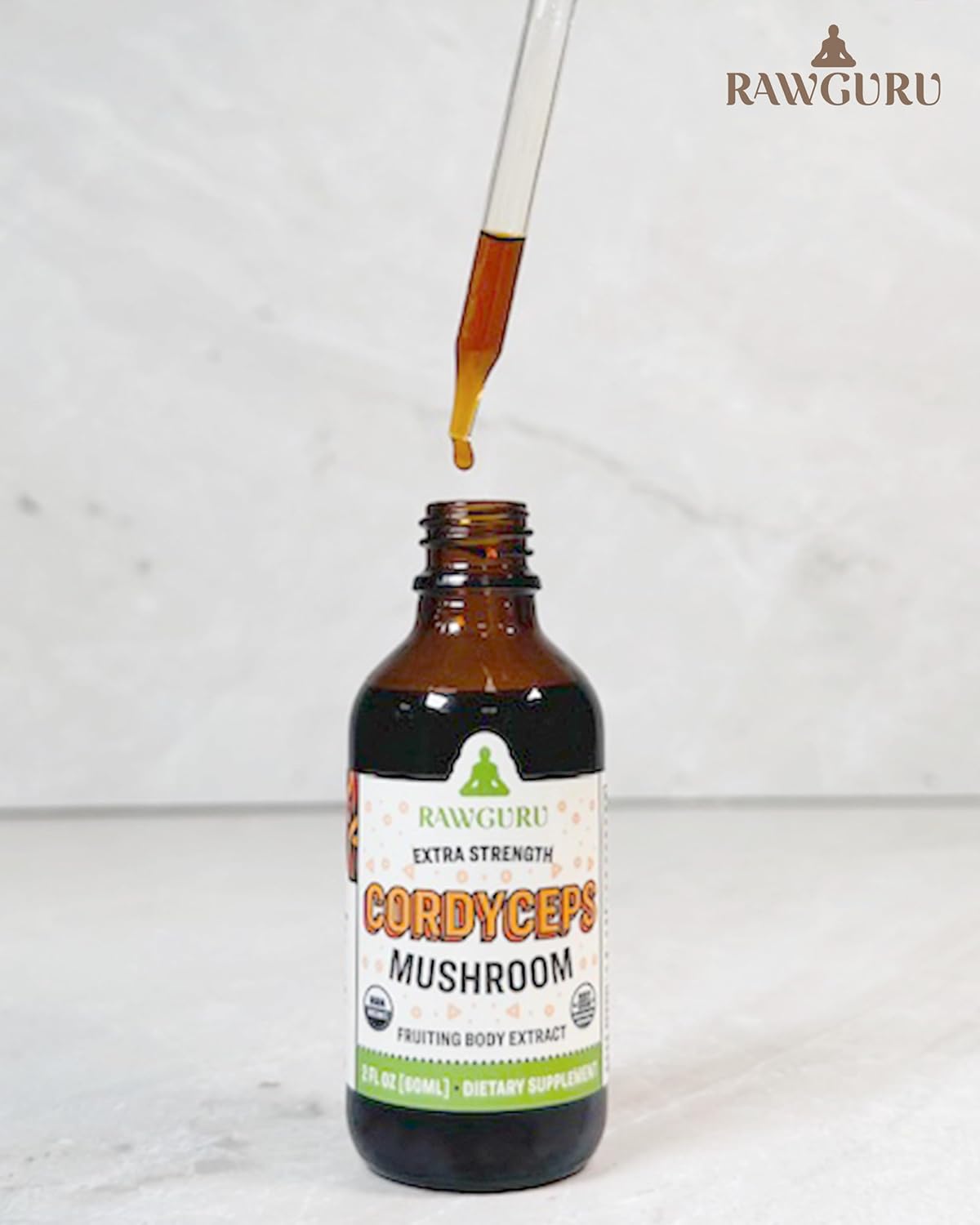 Vegan Cordyceps Mushroom Supplement - Nano-Processed Immunity & Cognitive Booster with Trace Minerals - 60 Servings of Vegan Drops - 60 ml, Pack of 1