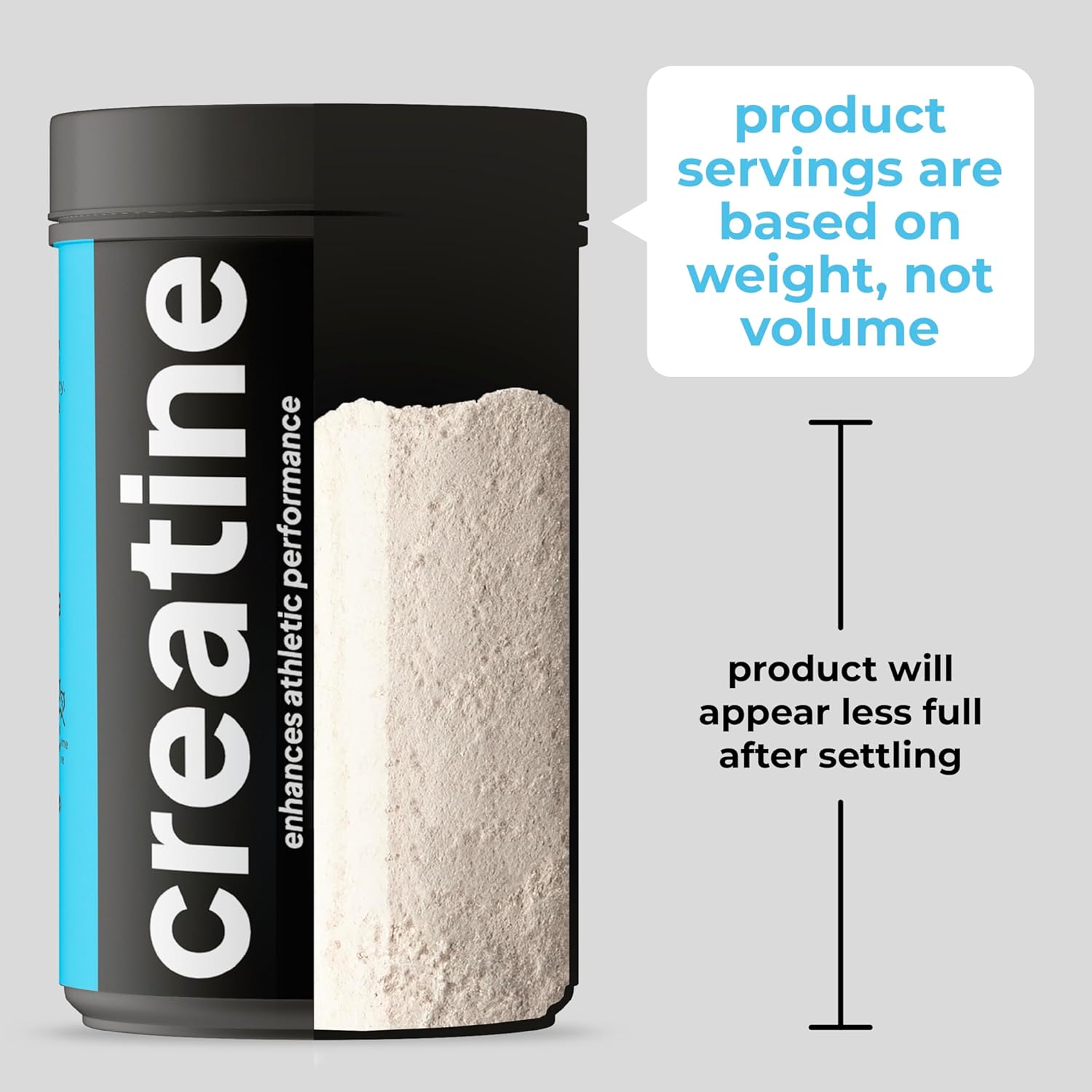 Vegan Creatine Monohydrate Powder for Maximized Workouts, Recovery & Muscle Growth - Pure Supplement for All-Day Energy - 90 Servings
