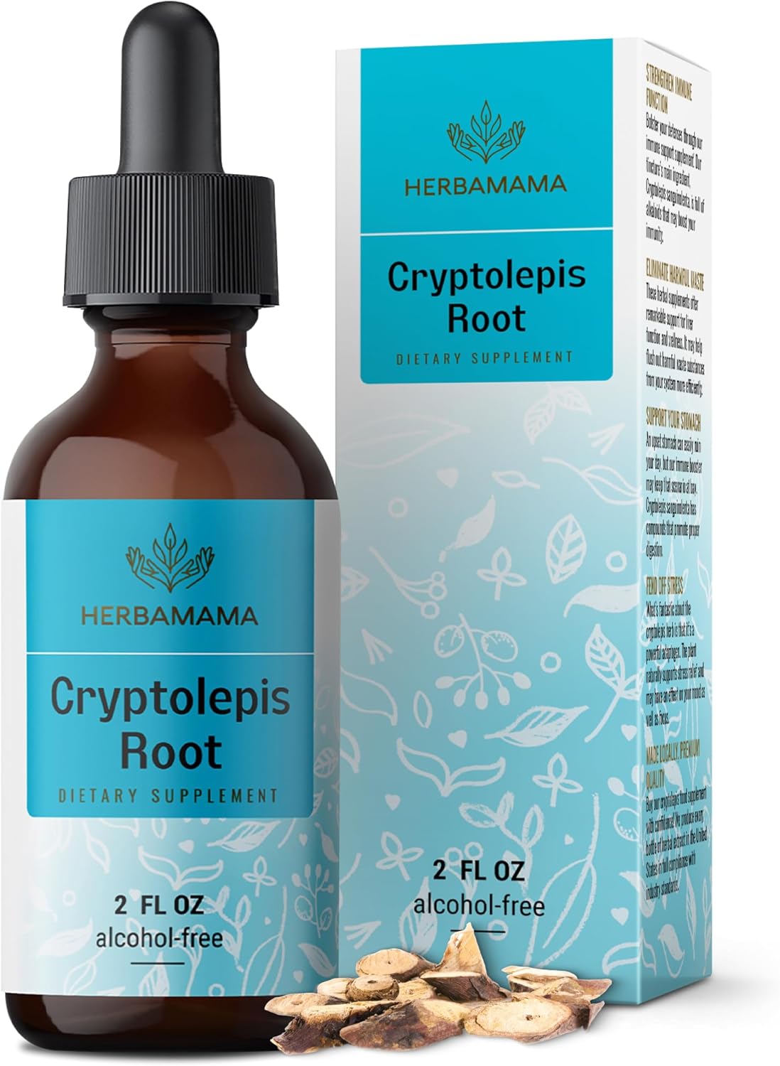 Vegan Cryptolepis Sanguinolenta Tincture for Immune Support - Detox Drops, Non-GMO & Alcohol-Free - 28-Day Supply