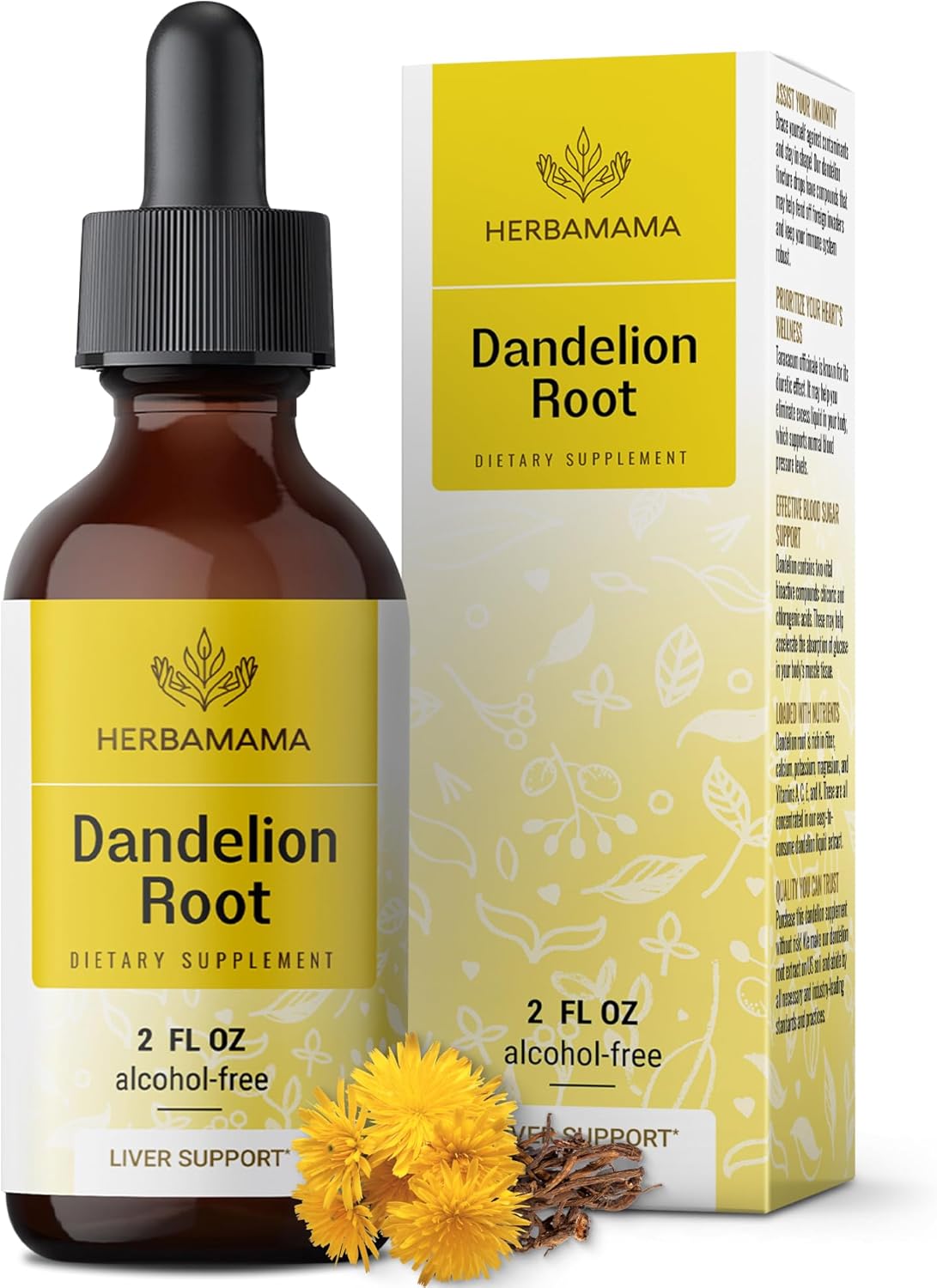 Vegan Dandelion Root Tincture for Liver Detox - Non-GMO Liquid Supplement, 28-Day Supply
