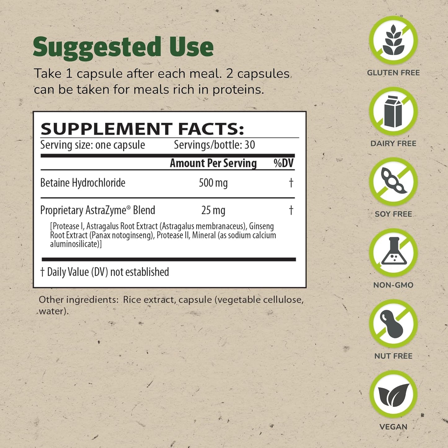 Vegan Digestive Support Supplement - 30 Vegetable Capsules - Relieves Gas & Bloating - Gluten-Free - 30 Servings - BoostGo Australia