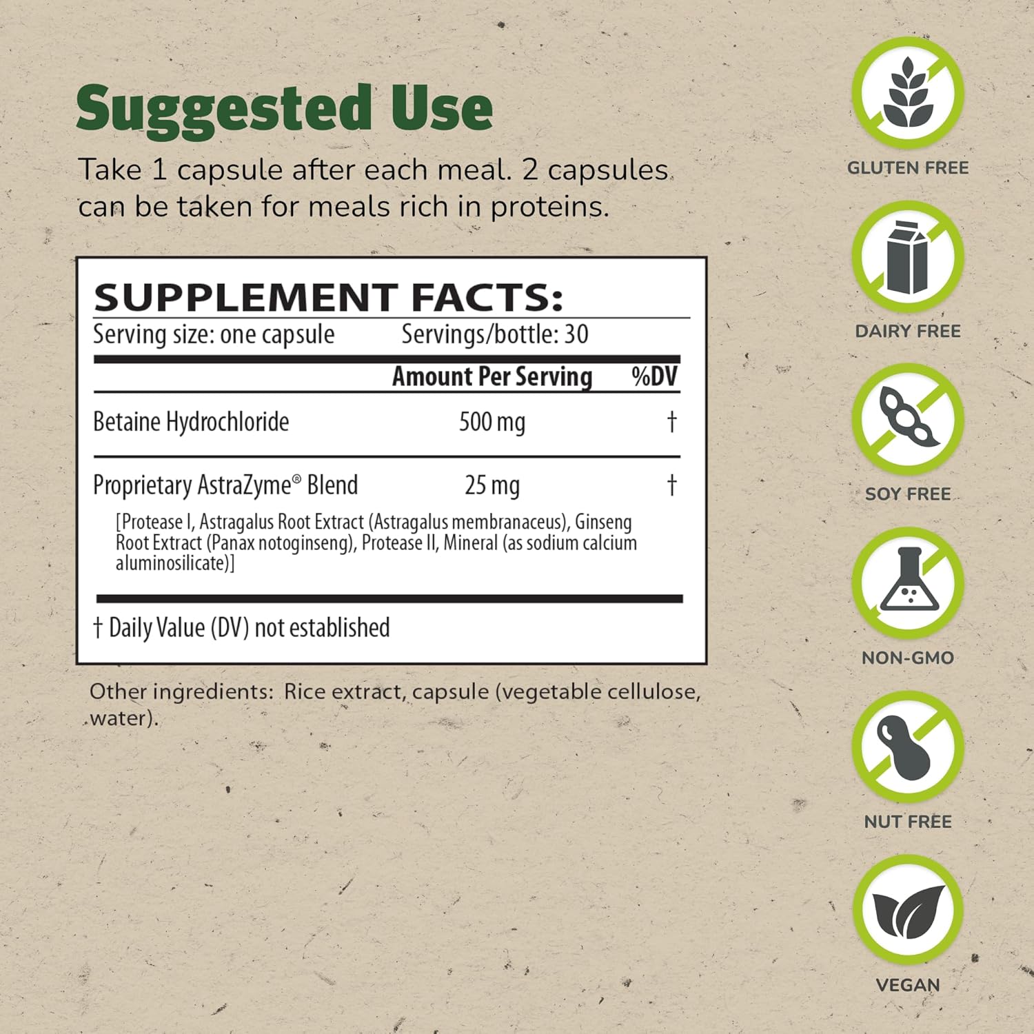 Vegan Digestive Support Supplement - 30 Vegetable Capsules - Relieves Gas & Bloating - Gluten-Free - 30 Servings - BoostGo Australia