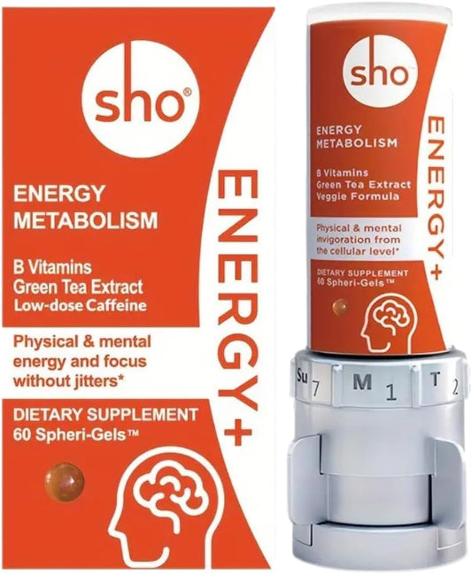 Vegan Energy & Focus Supplement Kit with Matcha Extract, Vitamin B Complex, and Caffeine - 60 Pills for Men & Women