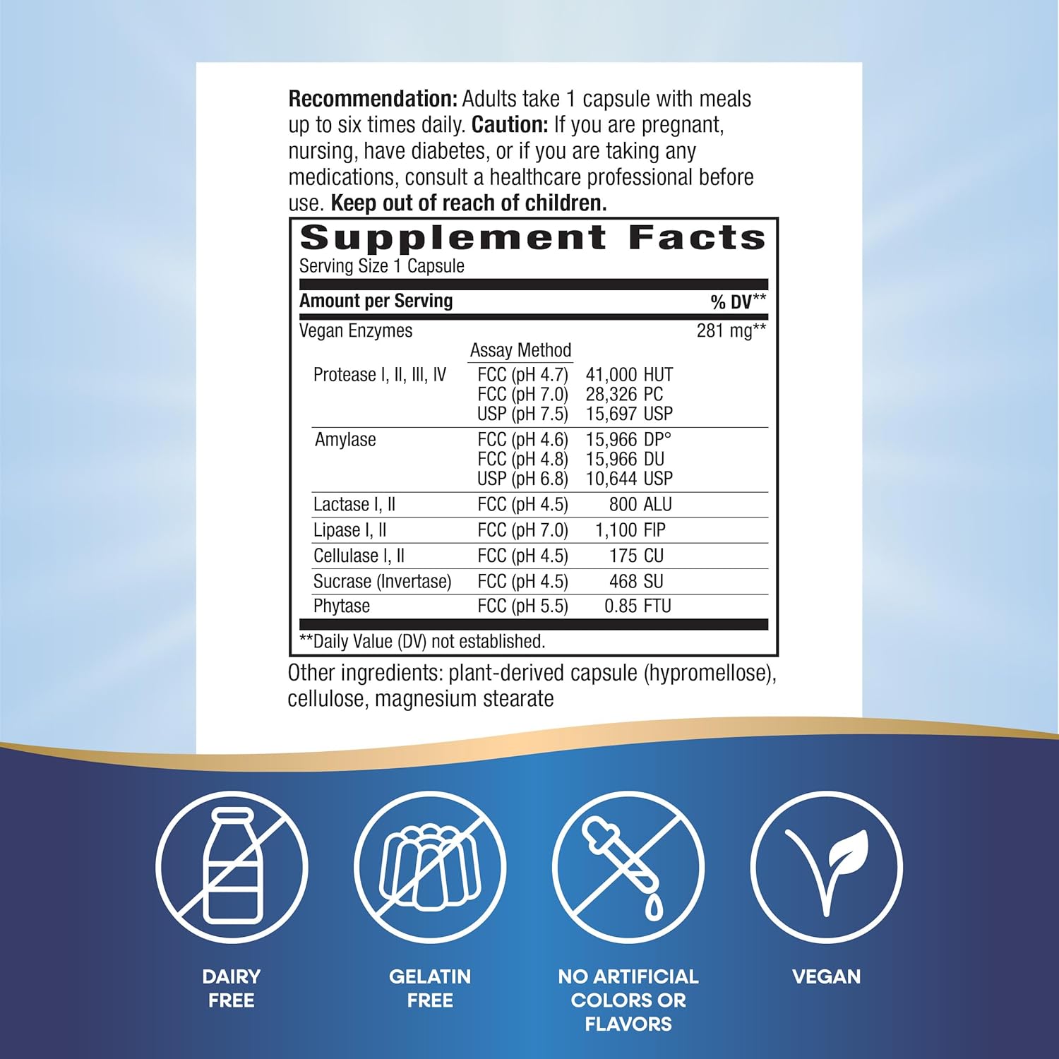 Vegan Enzymes for Digestion Support - 180 Capsules by Nature's Way CompleteGest