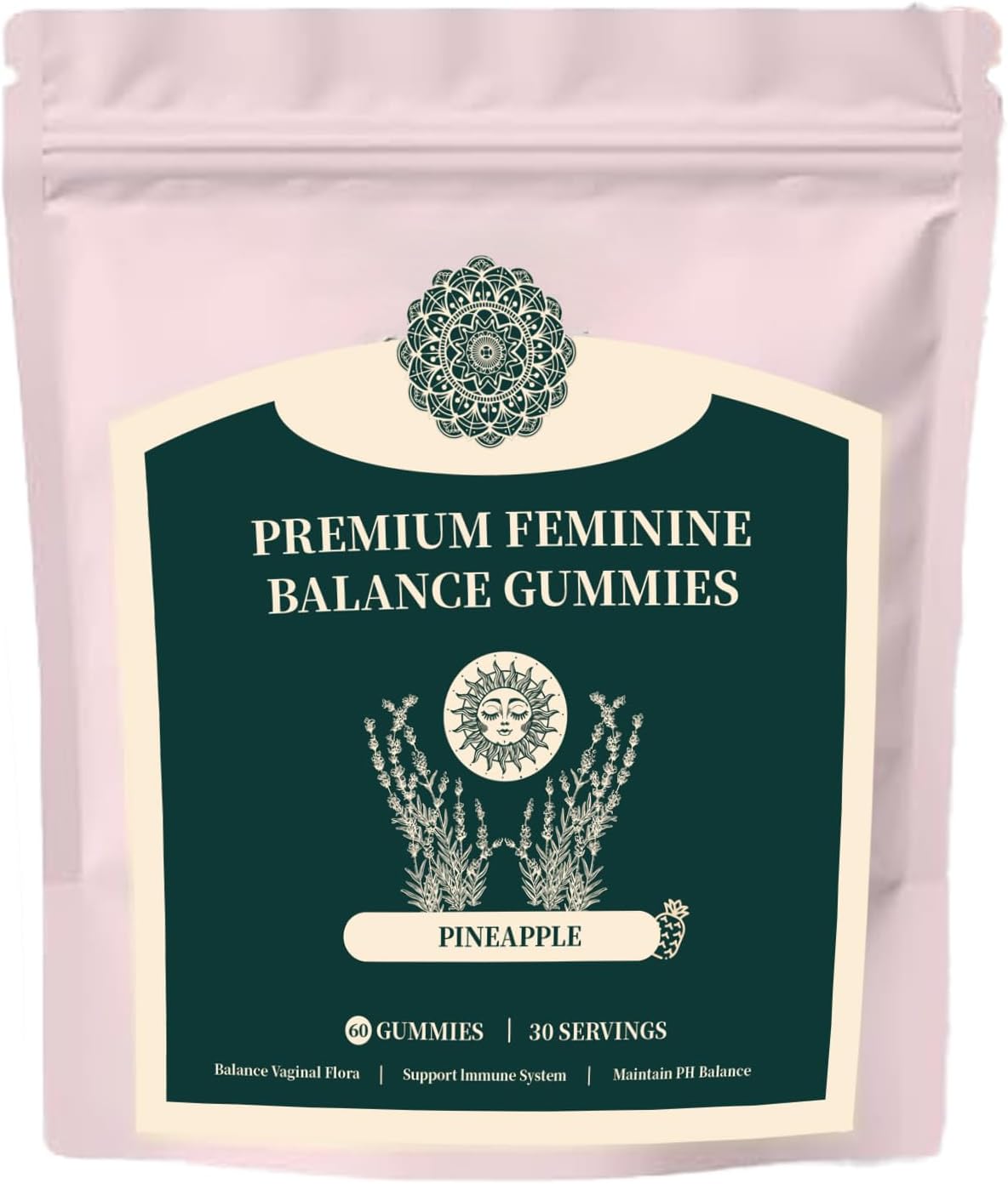 Vegan Feminine Balance Gummies for Women's Health & Wellness - Gluten-Free Supplement with PH & Immune Support