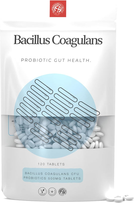 Vegan Fitness Health Bacillus Coagulans CFU Tablets 500MG - Resistant Support Supplement (120 Tablets) for Men & Women