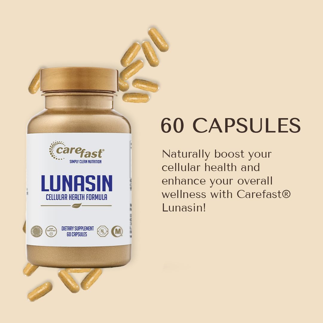Vegan-Friendly CAREFAST Lunasin Supplement for Cellular Health and Wellness with Triple-Antioxidant Defense