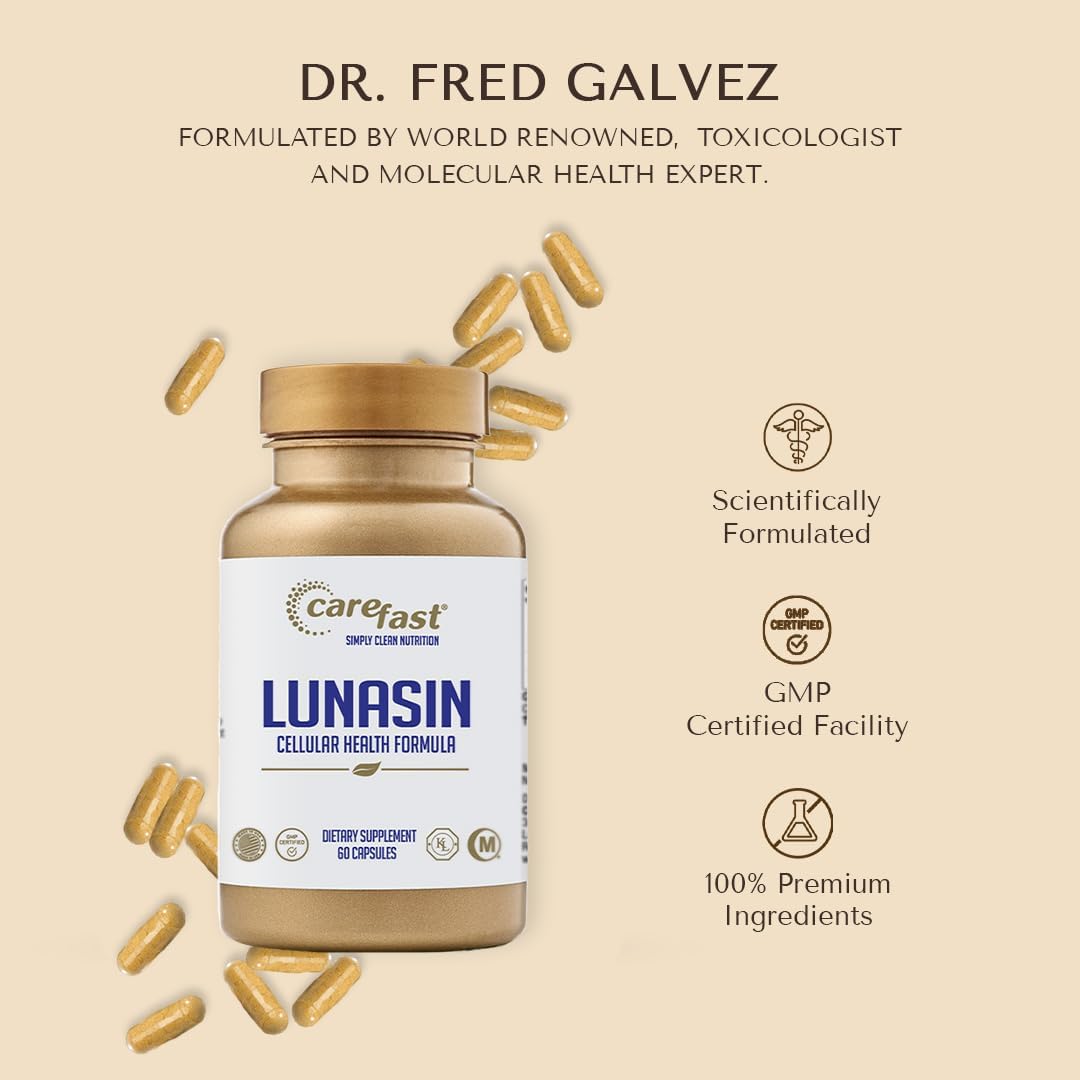 Vegan-Friendly CAREFAST Lunasin Supplement for Cellular Health and Wellness with Triple-Antioxidant Defense