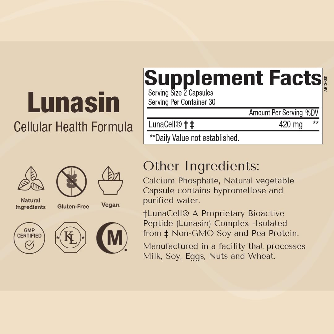 Vegan-Friendly CAREFAST Lunasin Supplement for Cellular Health and Wellness with Triple-Antioxidant Defense