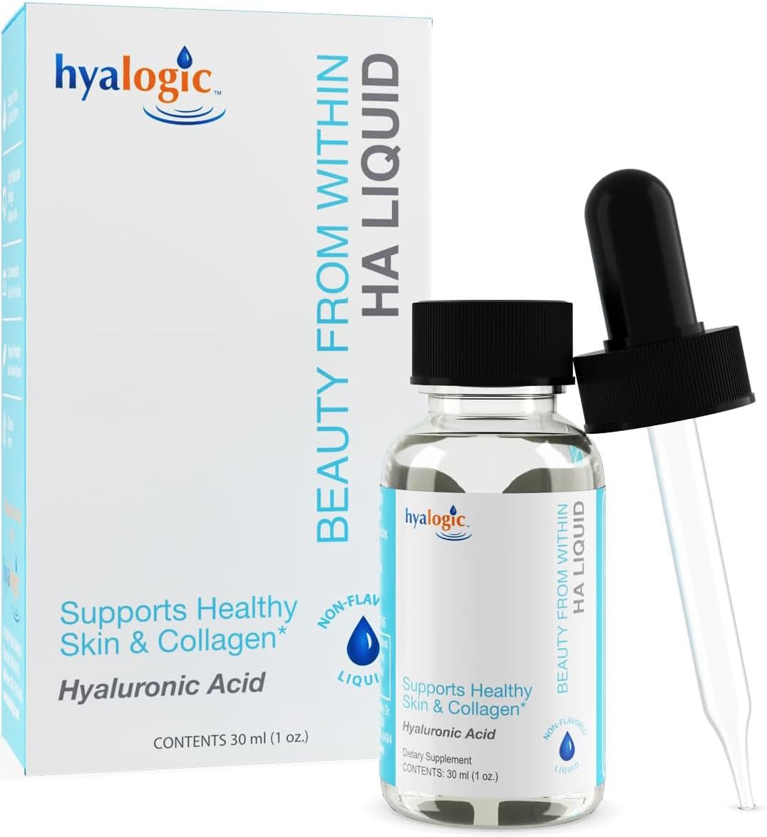 Vegan-Friendly Hyaluronic Acid Liquid Supplement for Daily Skincare - 30 ml Dietary Supplement for Beauty