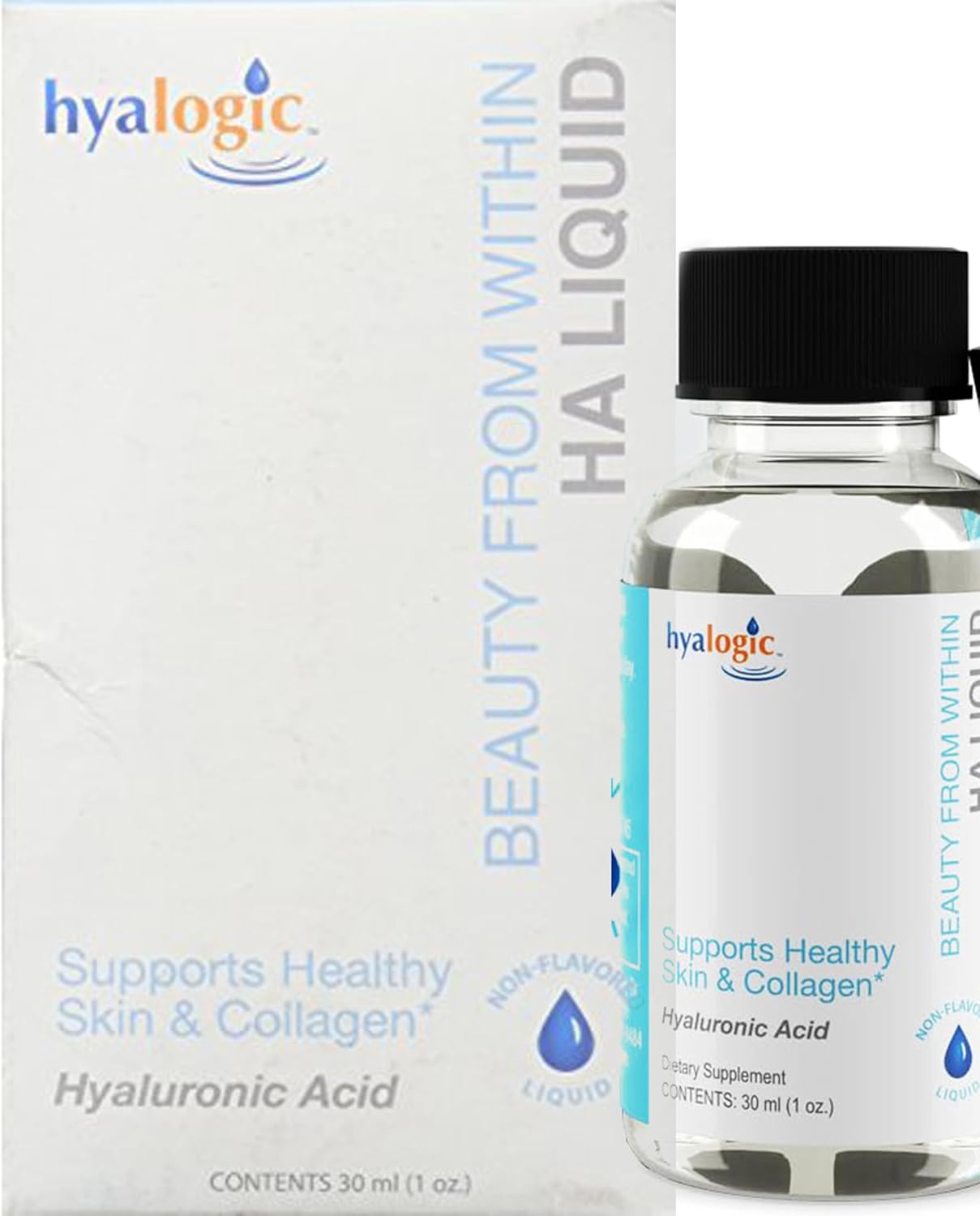 Vegan-Friendly Hyaluronic Acid Liquid Supplement for Daily Skincare - 30 ml Dietary Supplement for Beauty