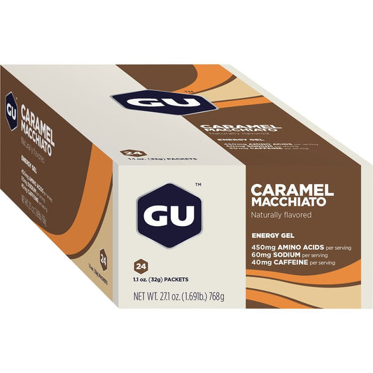 Vegan Gluten-Free Energy Gel for Any Workout, 24-Count Caramel Macchiato - Dairy-Free & Kosher Sports Nutrition
