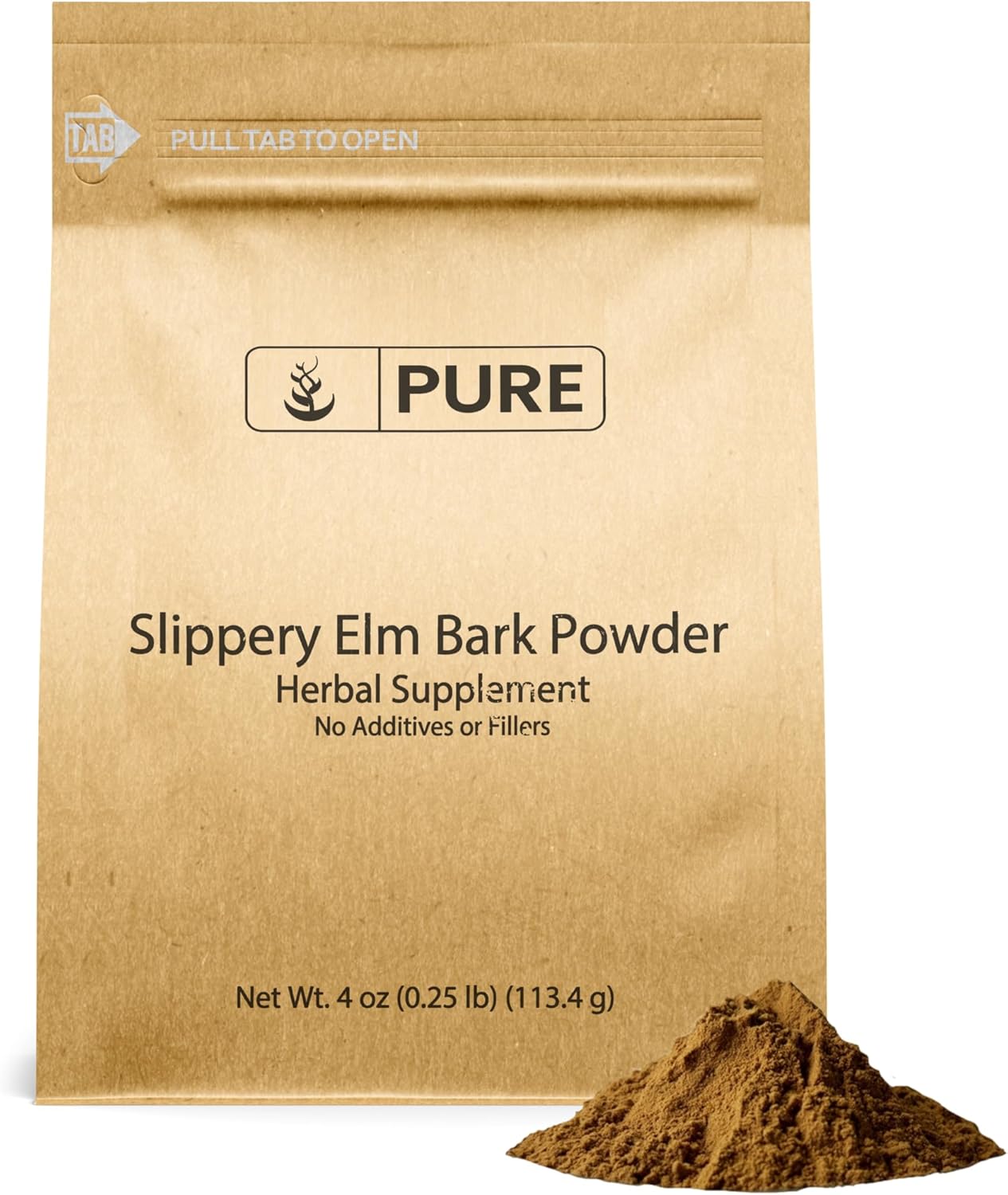 Vegan & Gluten-Free Slippery Elm Powder (4oz) - Pure & Natural Ingredients