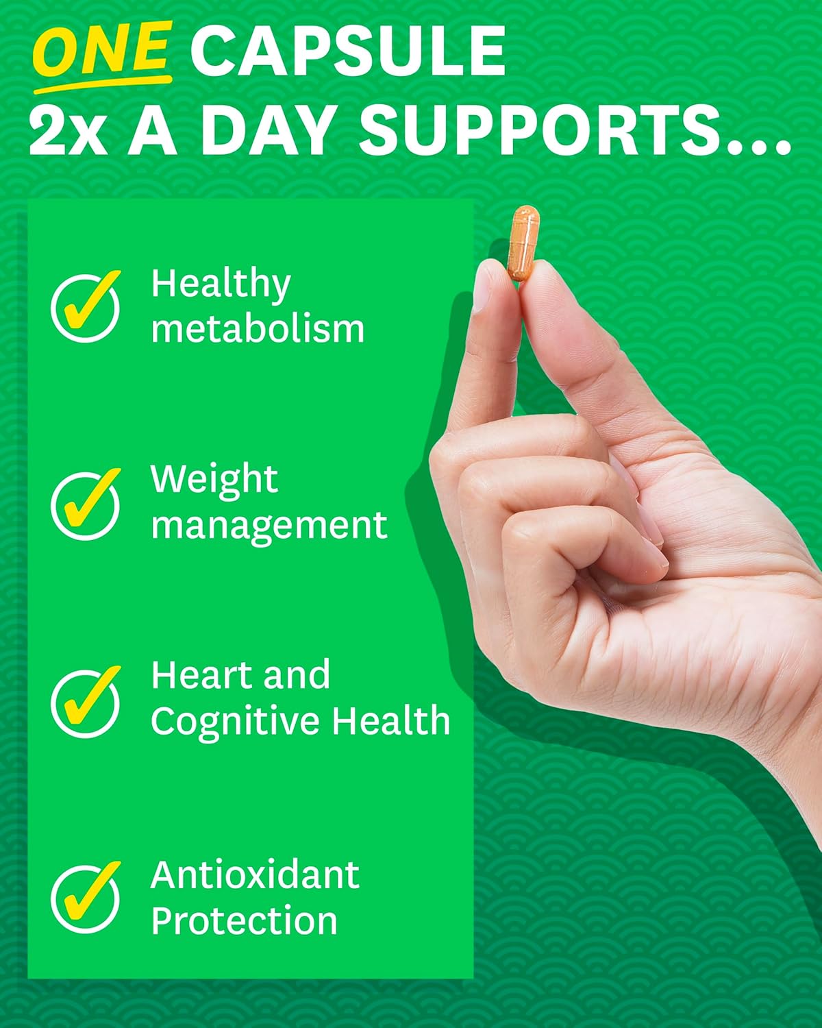 Vegan Green Tea Extract with Green Coffee Bean Extract for Skin, Heart, Brain, and Memory Support