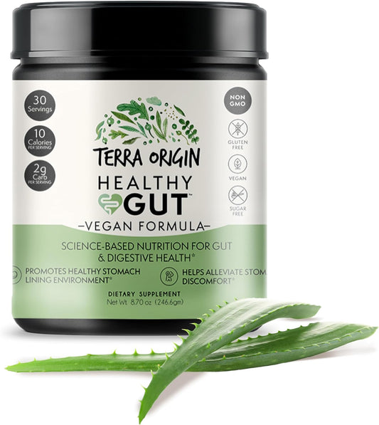 Vegan Gut Support Formula with L-Glutamine for Digestive Health and Immunity Boost