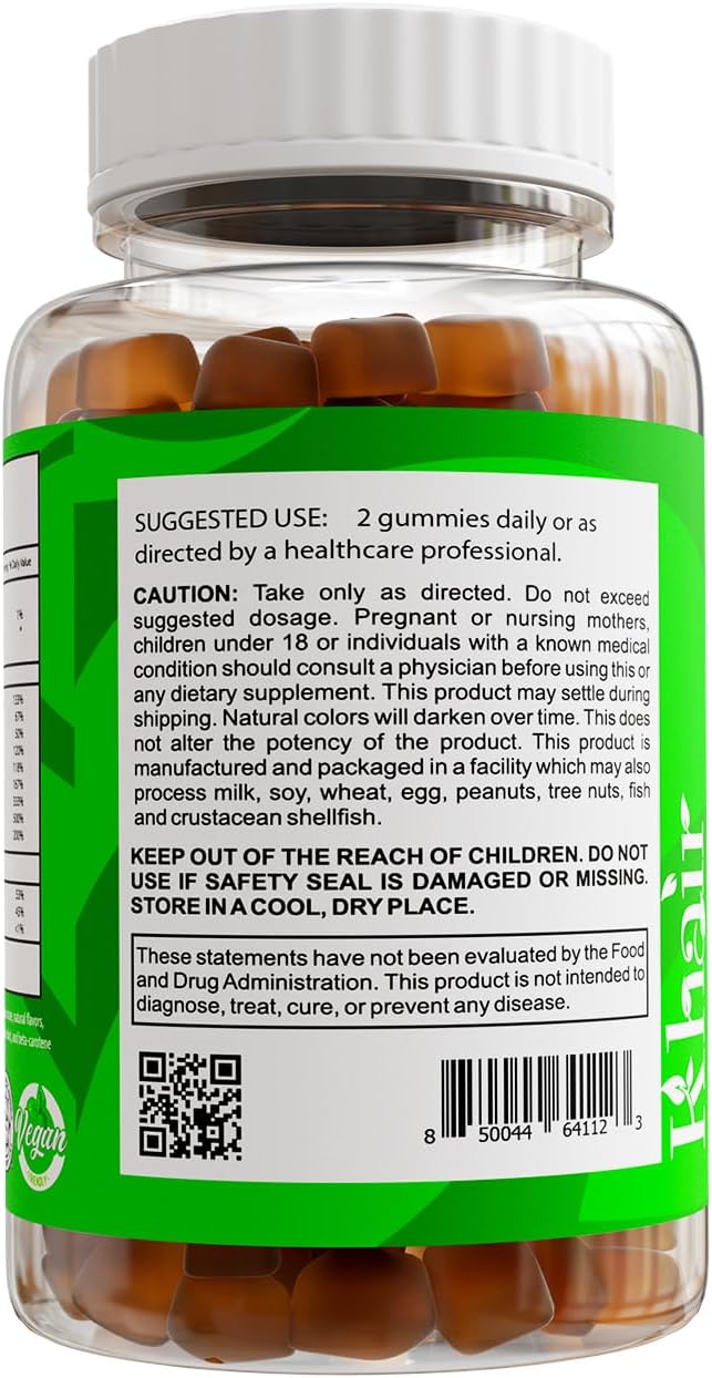 Vegan Halal Adult Multivitamin Gummies - Non-GMO, Gluten-Free - Essential Vitamins A, E, C, D, B12, B6 - 60 Count