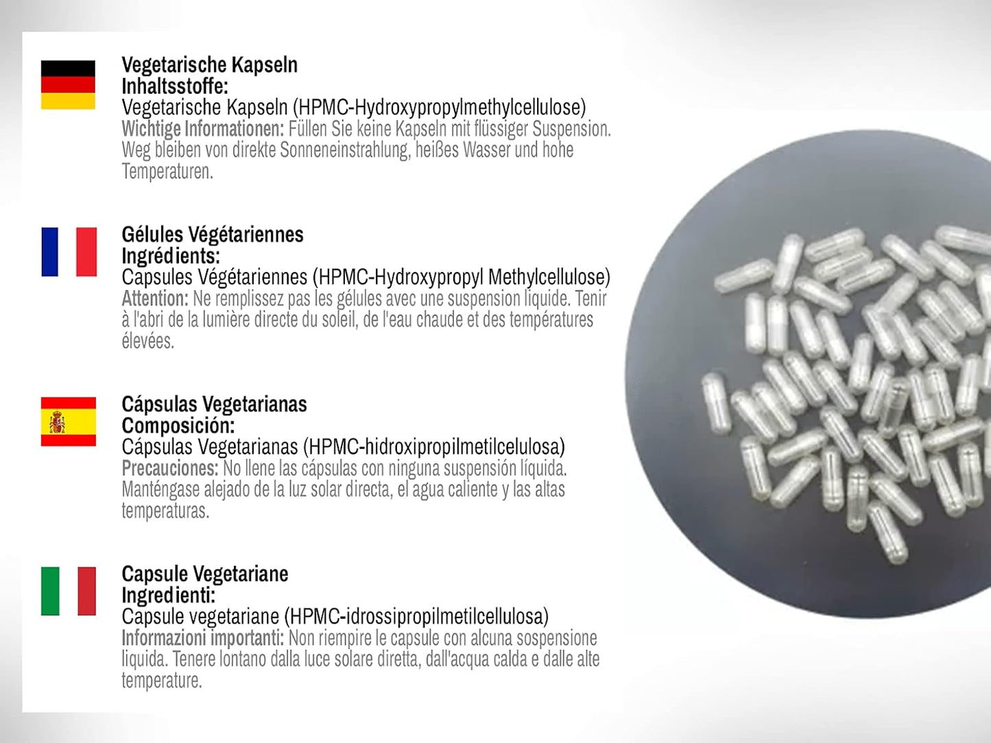 Vegan HPMC Clear Size 00 Capsules - 1000 Count, Non-Gelatin, DIY Supplements, Bulk Options