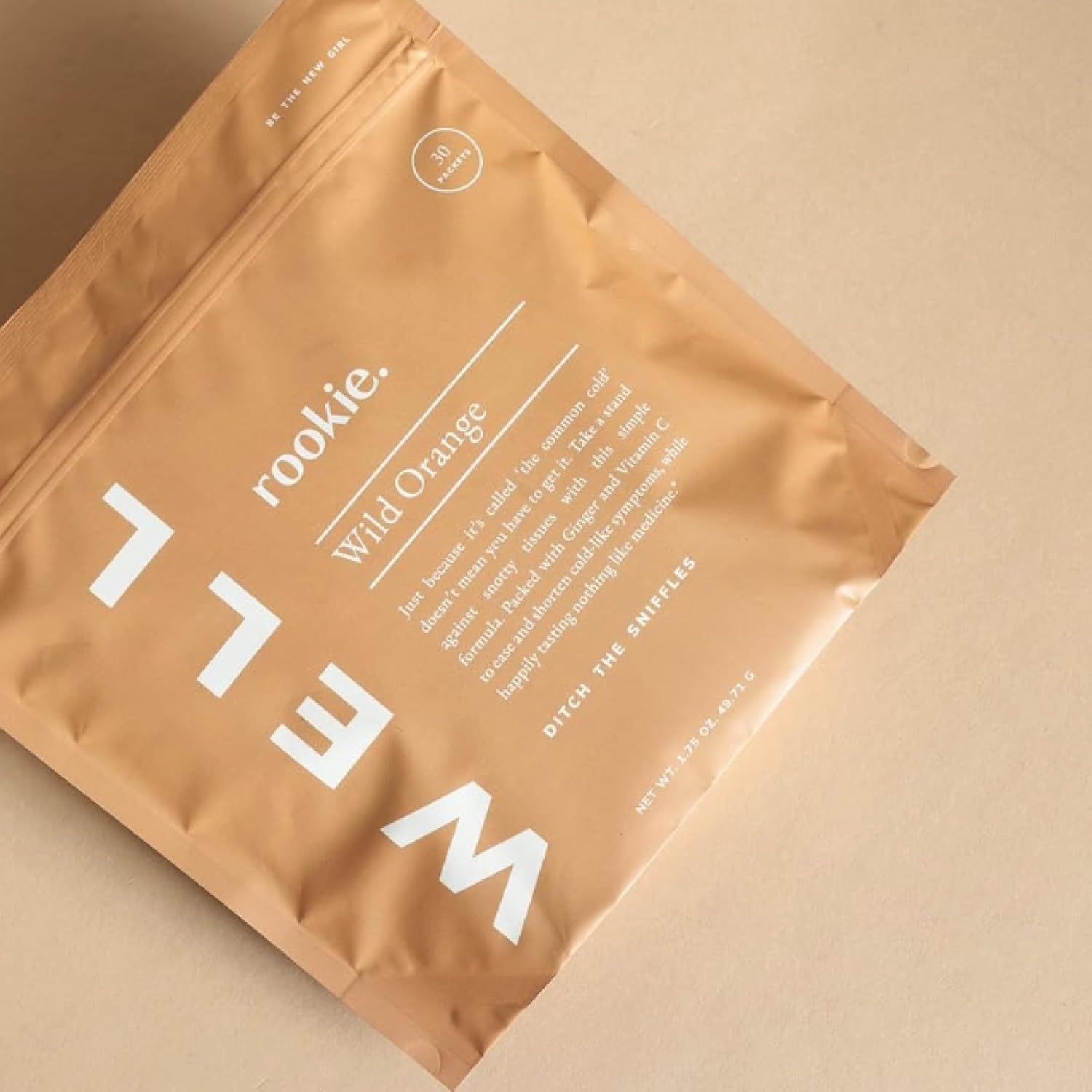 Vegan Immune Support Packets with 1000mg Vitamin C, 14mg Vitamin E, Ginger - Natural Citrus Flavor, Sugar-Free