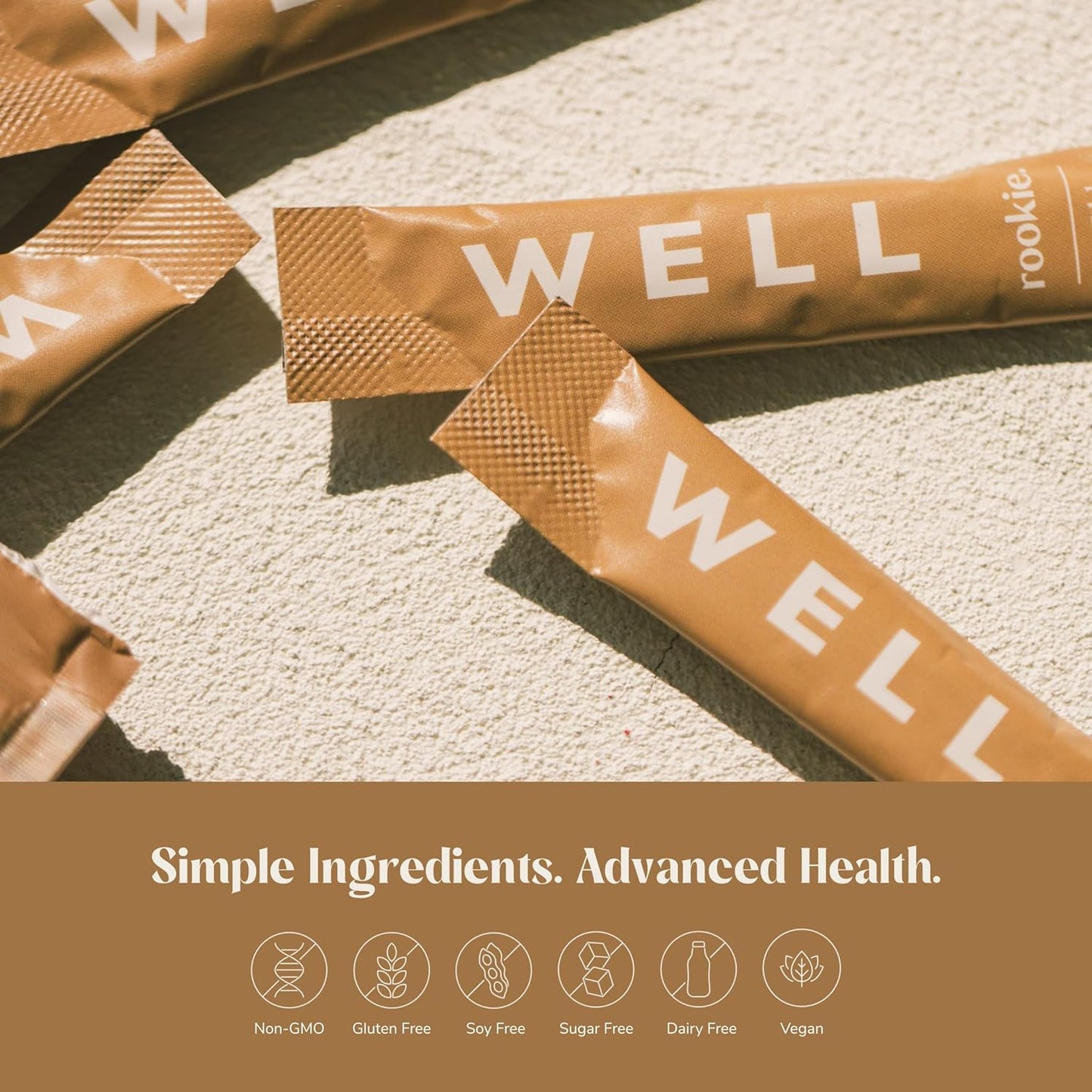 Vegan Immune Support Packets with 1000mg Vitamin C, 14mg Vitamin E, Ginger - Natural Citrus Flavor, Sugar-Free