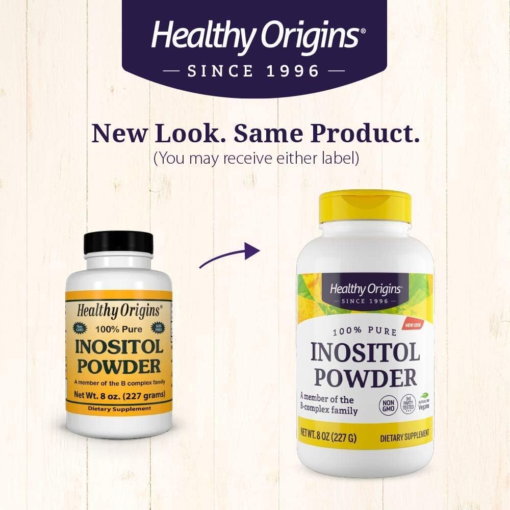 Vegan Inositol Powder 227g - B8 Vitamin Supplement for Skin, Hair & Nails - Gluten-Free B Complex Family Powder - Non-GMO Vegan Supplement