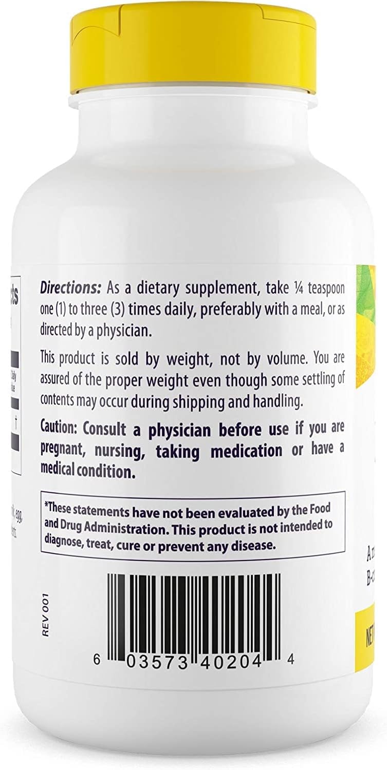 Vegan Inositol Powder for Skin, Hair & Nails - B8 Vitamin Supplement - 113.4g - Gluten-Free & Non-GMO - B Complex Family