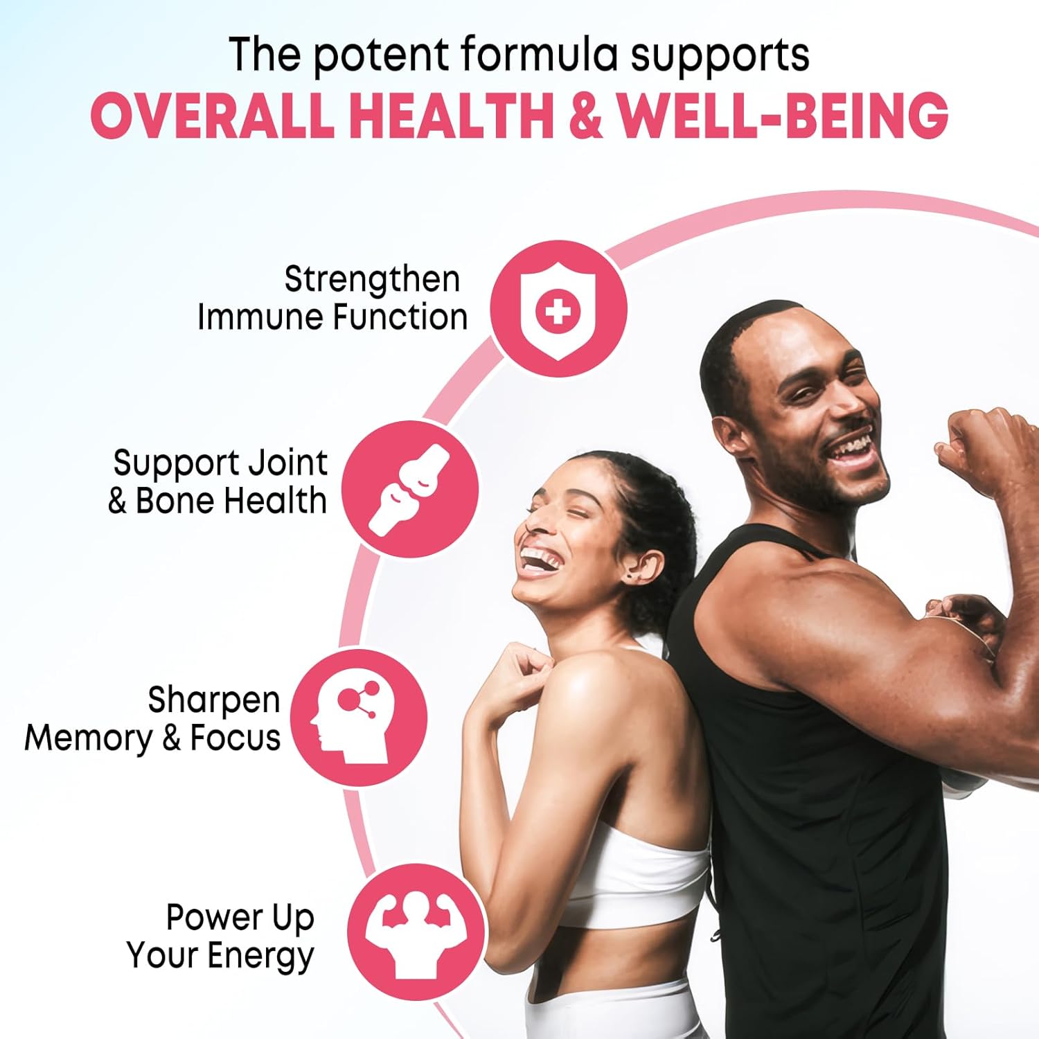 Vegan Iron Gummies for Energy & Anemia Support - Non-GMO, Sugar Free - 60 Count, Men & Women, Vitamin C, A, B Complex, Folate, CoQ10