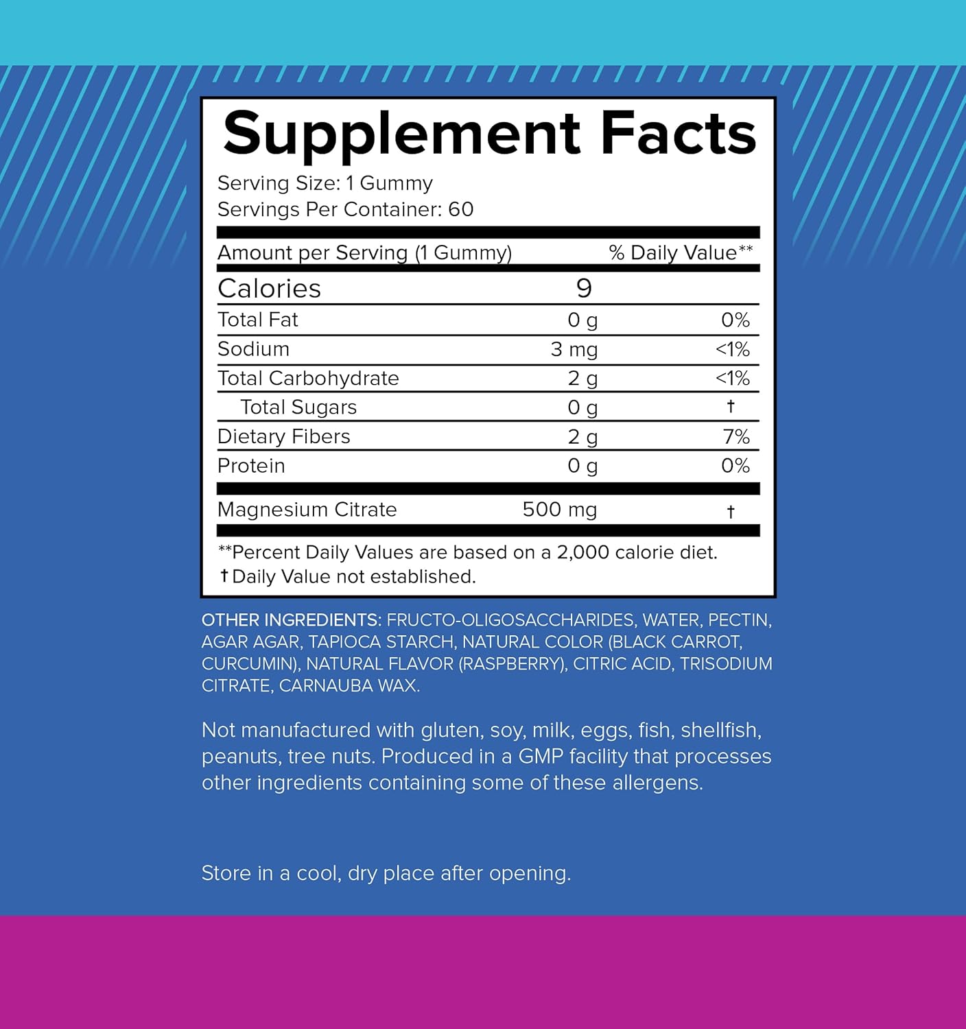 Vegan Iron & Magnesium Gummies with Vitamin C for Adults & Kids, 500mg, Sugar Free, Gluten Free, Non-GMO, Energy & Relaxation Support - 60 Gummy Vitamins