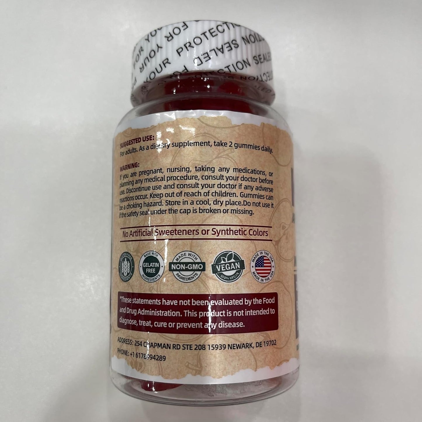 Vegan Keto ACV Gummies with Pomegranate Beet Juice Powder B12 - 1500MG, Non GMO Formula (56 Gummies)